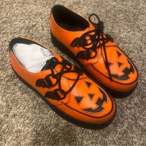Strange Cvlt Jack-o-lantern Pumpkin Halloween Orange Black platform Creepers